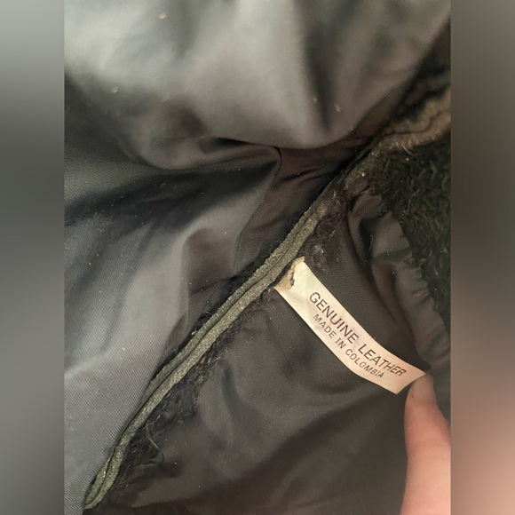 Black vintage real leather backpack - Picture 6 of 6